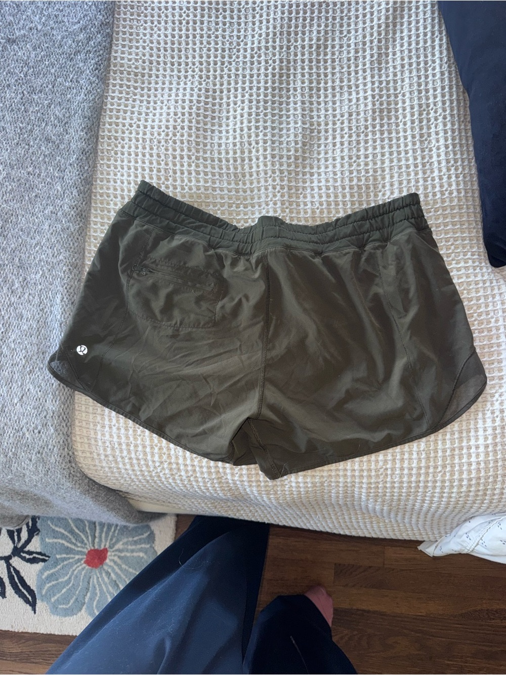 Lululemon Women’s Olive Athletic Running Shorts with Elastic Waist